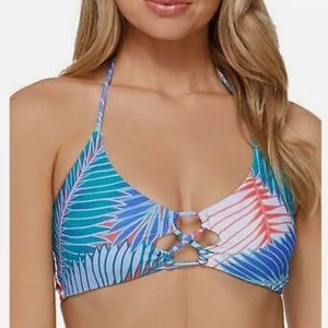 Raisins Light Blue Floral Swim Top Costa Bra